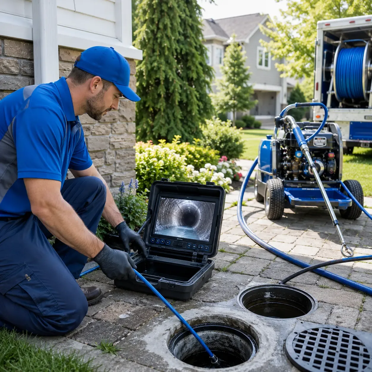 Outdoor drain cleaning professionals serving Noble, LA