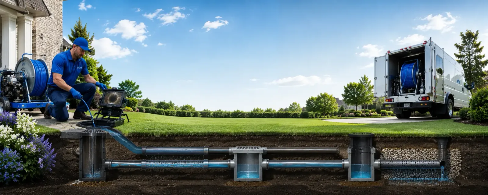 Outdoor drain cleaning information for Noble, LA